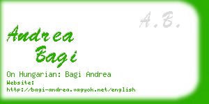 andrea bagi business card